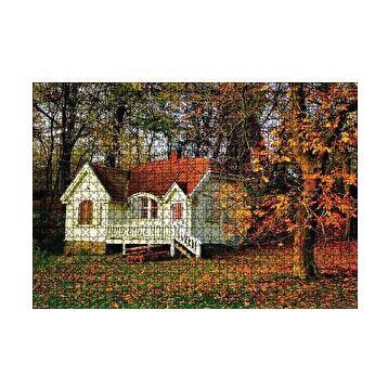 Cakapuzzle Sonbaharda Beyaz Ev 120 Parça Ahşap Puzzle