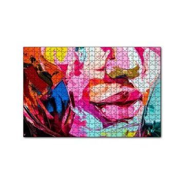 Cakapuzzle Soyut Boyalı Kadın Yüzü 120 Parça Ahşap Puzzle
