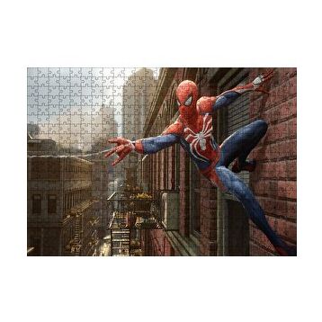 Cakapuzzle Spider Man Duvardan Ağ Atıyor 120 Parça Ahşap Puzzle