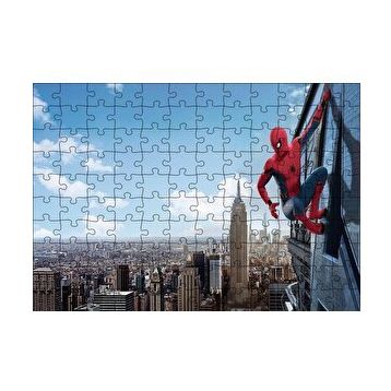 Cakapuzzle Spider Man Gökdelen Sörfü 120 Parça Ahşap Puzzle