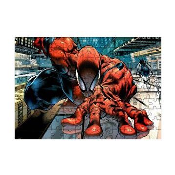Cakapuzzle Spider Man Gökdelen Tırmanışı 120 Parça Ahşap Puzzle