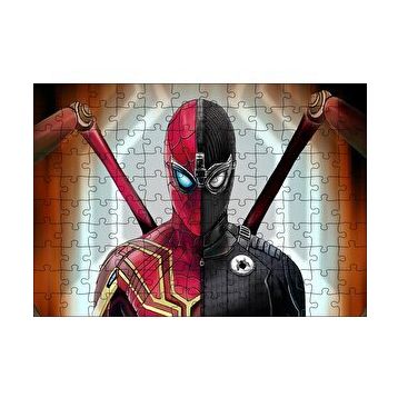 Cakapuzzle Spider Man İki Kostüm Birarada 120 Parça Ahşap Puzzle