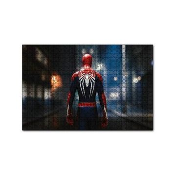 Cakapuzzle Spider Man Sırt Örümcek Logosu 120 Parça Ahşap Puzzle