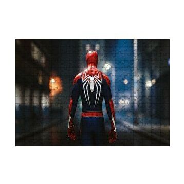 Cakapuzzle Spider Man Sırt Örümcek Logosu 120 Parça Ahşap Puzzle