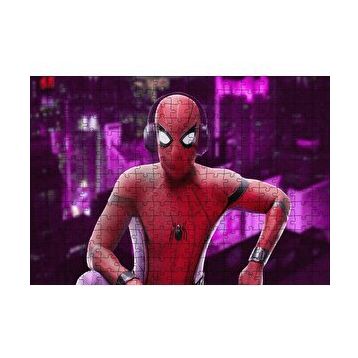 Cakapuzzle Spiderman Kulaklıkllı Görseli 120 Parça Ahşap Puzzle