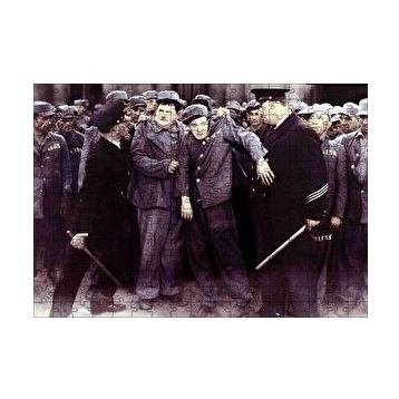Cakapuzzle Stan Laurel ve Oliver Hardy 120 Parça Ahşap Puzzle