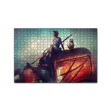 Cakapuzzle Star Wars Rey ve BB 8 120 Parça Ahşap Puzzle