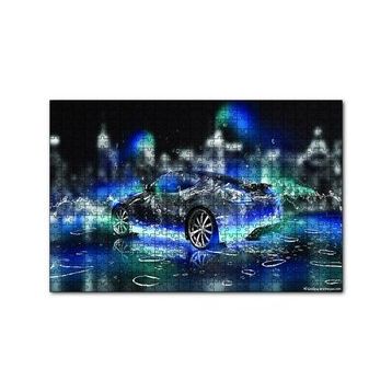Cakapuzzle Su Damlaları Spor Araba 120 Parça Ahşap Puzzle