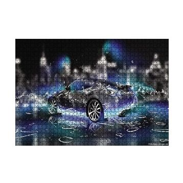 Cakapuzzle Su Damlaları Spor Araba 120 Parça Ahşap Puzzle