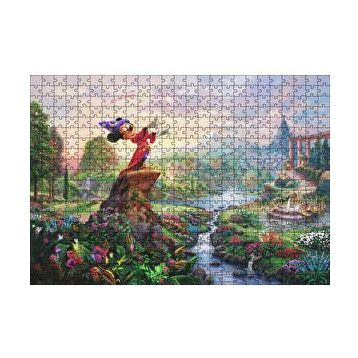 Cakapuzzle Su Kütlesinin Yanında Duran Mickey Mouse 120 Parça Ahşap Puzzle