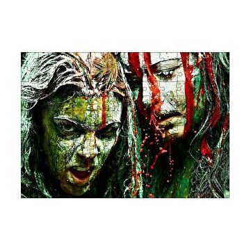 Cakapuzzle Su Sıçramalarına Damlacıklı Boyalı Kızlar Görseli 120 Parça Ahşap Puzzle