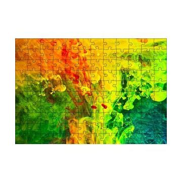 Cakapuzzle Suda Çöken Renkli Boyalar 120 Parça Ahşap Puzzle