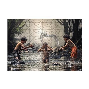 Cakapuzzle Suda Eğlenen Çocuklar 120 Parça Ahşap Puzzle