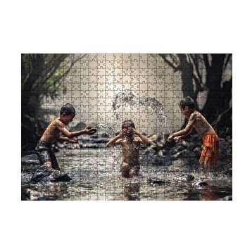 Cakapuzzle Suda Eğlenen Çocuklar 120 Parça Ahşap Puzzle