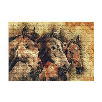 Cakapuzzle Suluboya 3 Kafadar 120 Parça Ahşap Puzzle