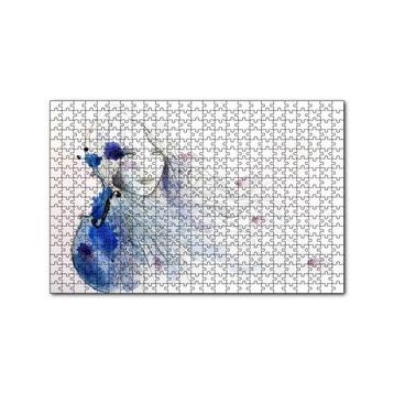 Cakapuzzle Suluboya Efekt Uzun Saçlı Kız ve Keman Puzzle