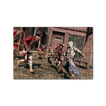 Cakapuzzle Süngüleriyle Savaşan Askerler 120 Parça Ahşap Puzzle