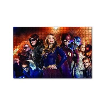 Cakapuzzle Supergirl Arrow Flash Görsel 120 Parça Ahşap Puzzle