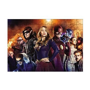 Cakapuzzle Supergirl Arrow Flash Görsel 120 Parça Ahşap Puzzle