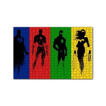 Cakapuzzle Süperman Flash Green Lantern Wonder Woman 120 Parça Ahşap Puzzle