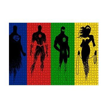 Cakapuzzle Süperman Flash Green Lantern Wonder Woman 120 Parça Ahşap Puzzle