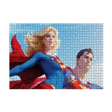 Cakapuzzle Süpermen ve Süper Kız 120 Parça Ahşap Puzzle