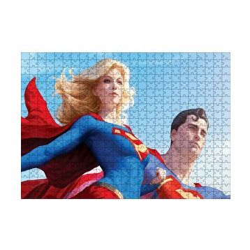 Cakapuzzle Süpermen ve Süper Kız 120 Parça Ahşap Puzzle