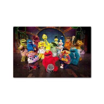 Cakapuzzle Susam Sokağı Karakterler Görseli 120 Parça Ahşap Puzzle