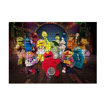 Cakapuzzle Susam Sokağı Karakterler Görseli 120 Parça Ahşap Puzzle