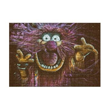 Cakapuzzle Susam Sokağı Kırpık Duvar Boyama 120 Parça Ahşap Puzzle