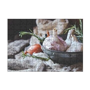 Cakapuzzle Tabakta Sarmısak Görseli 120 Parça Ahşap Puzzle
