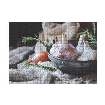 Cakapuzzle Tabakta Sarmısak Görseli 120 Parça Ahşap Puzzle
