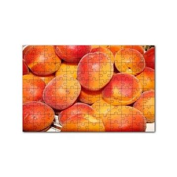 Cakapuzzle Tabakta Taze Şeftali ve Kayısılar 120 Parça Ahşap Puzzle