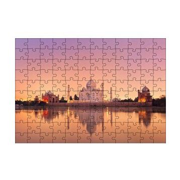 Cakapuzzle Tac Mahal ve Nehirdeki Aksi 120 Parça Ahşap Puzzle