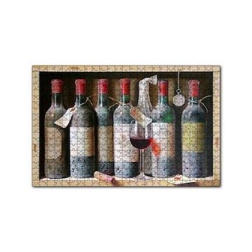 Cakapuzzle Tahta Rafta Yıllanan Nar Şarapları 120 Parça Ahşap Puzzle
