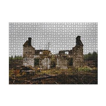 Cakapuzzle Taş Evin Yıkıntıları 120 Parça Ahşap Puzzle