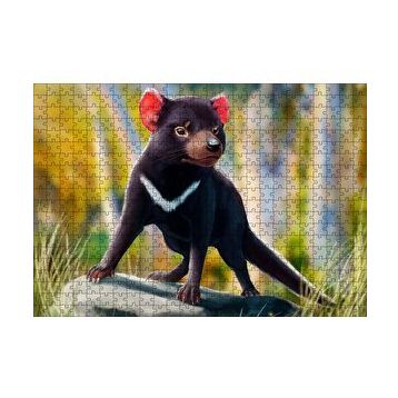 Cakapuzzle Tazmanya Canavarı Dijital Çizim 120 Parça Ahşap Puzzle