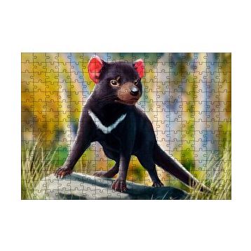Cakapuzzle Tazmanya Canavarı Dijital Çizim 120 Parça Ahşap Puzzle