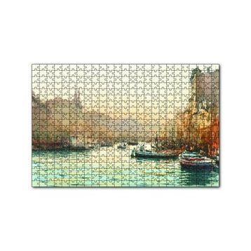 Cakapuzzle Tekne Şehir Manzara 120 Parça Ahşap Puzzle