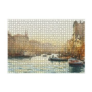 Cakapuzzle Tekne Şehir Manzara 120 Parça Ahşap Puzzle