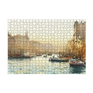 Cakapuzzle Tekne Şehir Manzara 120 Parça Ahşap Puzzle