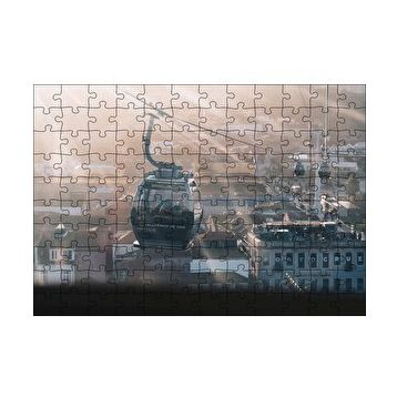 Cakapuzzle Teleferik Yakın Plan 120 Parça Ahşap Puzzle