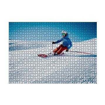 Cakapuzzle Tepeden İnen Kayakçı Siporu 120 Parça Ahşap Puzzle
