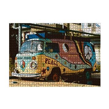 Cakapuzzle Terkedilmiş Hippi Minibüs 120 Parça Ahşap Puzzle