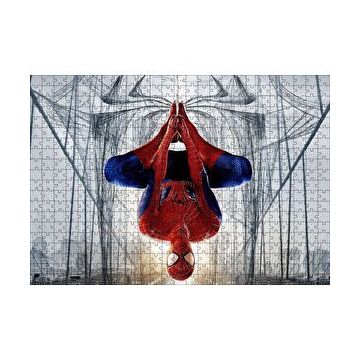 Cakapuzzle Ters Asılı Duran Spider Man 120 Parça Ahşap Puzzle