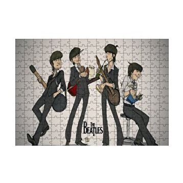 Cakapuzzle The Beatles Karikatürize Çizim 120 Parça Ahşap Puzzle