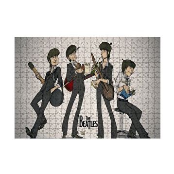 Cakapuzzle The Beatles Karikatürize Çizim 120 Parça Ahşap Puzzle