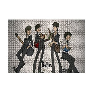 Cakapuzzle The Beatles Karikatürize Çizim 120 Parça Ahşap Puzzle