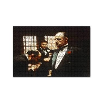 Cakapuzzle The Godfather Marlon Brando El Öpme Sahnesi 120 Parça Ahşap Puzzle