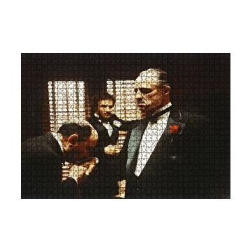 Cakapuzzle The Godfather Marlon Brando El Öpme Sahnesi 120 Parça Ahşap Puzzle